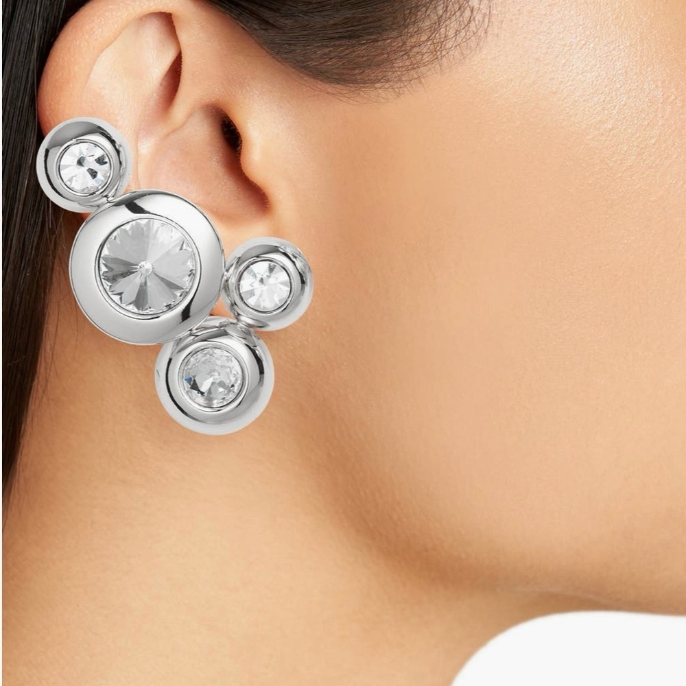 AREA Statement Crystal Ear Cuffs Earrings